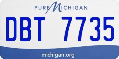 MI license plate DBT7735
