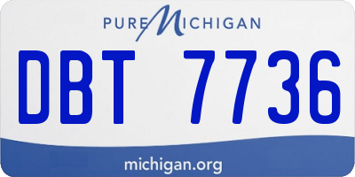 MI license plate DBT7736