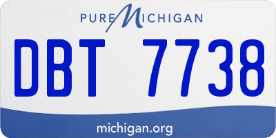 MI license plate DBT7738