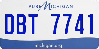 MI license plate DBT7741