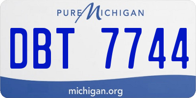 MI license plate DBT7744