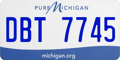 MI license plate DBT7745