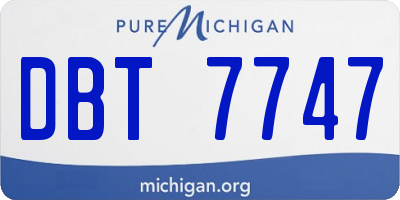 MI license plate DBT7747
