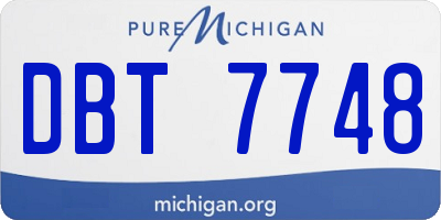 MI license plate DBT7748