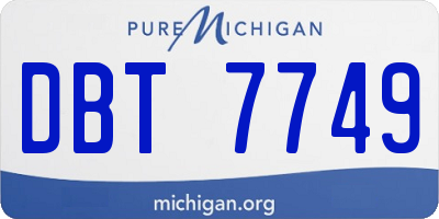 MI license plate DBT7749