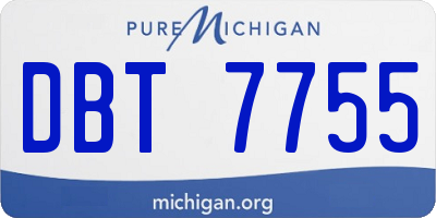 MI license plate DBT7755