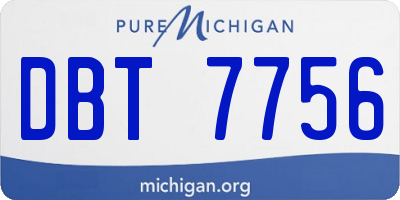 MI license plate DBT7756