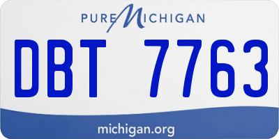 MI license plate DBT7763