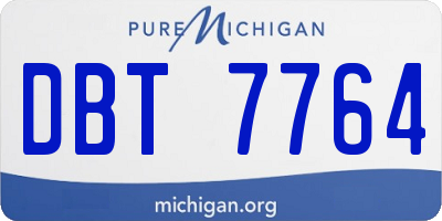 MI license plate DBT7764