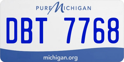 MI license plate DBT7768