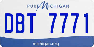 MI license plate DBT7771