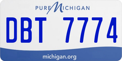 MI license plate DBT7774