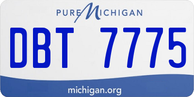 MI license plate DBT7775