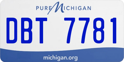 MI license plate DBT7781
