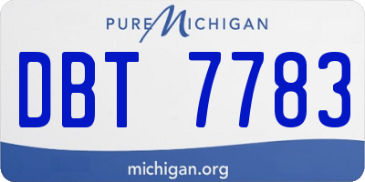 MI license plate DBT7783