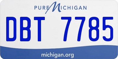 MI license plate DBT7785