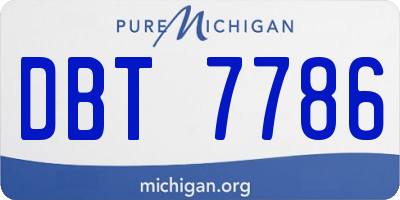 MI license plate DBT7786