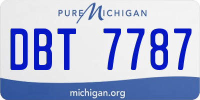 MI license plate DBT7787
