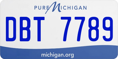 MI license plate DBT7789