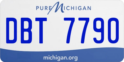 MI license plate DBT7790