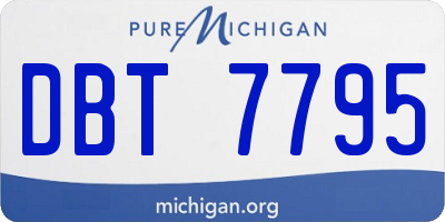 MI license plate DBT7795