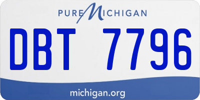 MI license plate DBT7796