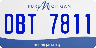 MI license plate DBT7811