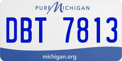 MI license plate DBT7813
