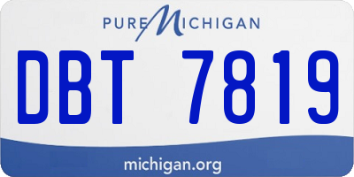 MI license plate DBT7819