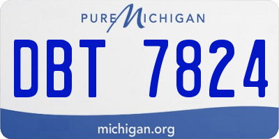 MI license plate DBT7824