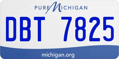 MI license plate DBT7825