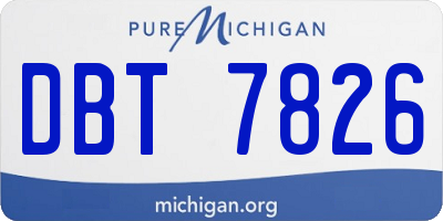 MI license plate DBT7826