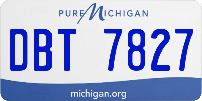 MI license plate DBT7827