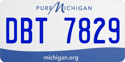 MI license plate DBT7829