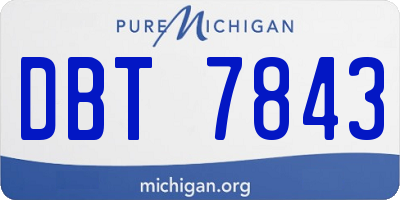 MI license plate DBT7843