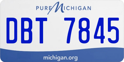 MI license plate DBT7845