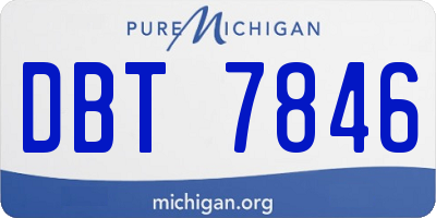 MI license plate DBT7846