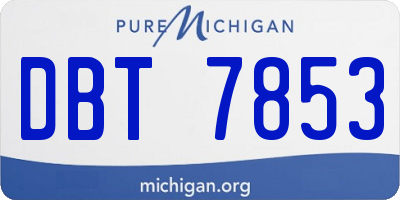 MI license plate DBT7853
