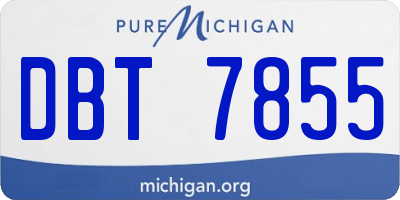 MI license plate DBT7855