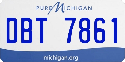 MI license plate DBT7861