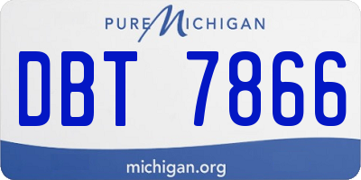 MI license plate DBT7866