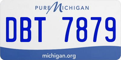 MI license plate DBT7879
