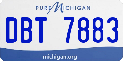 MI license plate DBT7883