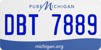 MI license plate DBT7889