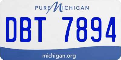 MI license plate DBT7894