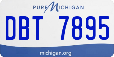 MI license plate DBT7895