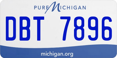 MI license plate DBT7896