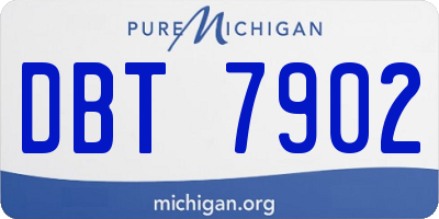 MI license plate DBT7902