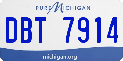 MI license plate DBT7914