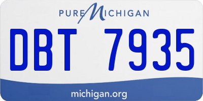 MI license plate DBT7935